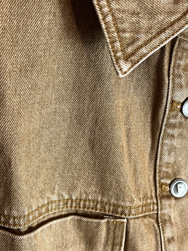 Sur chemise marron effet jeans