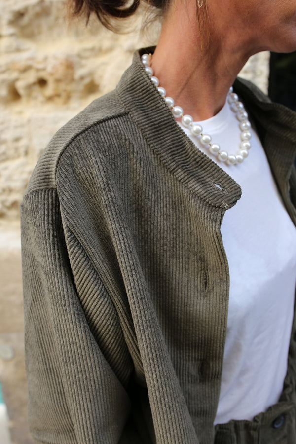 Veste chemise velours
