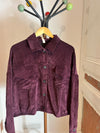 Blouson velours prune