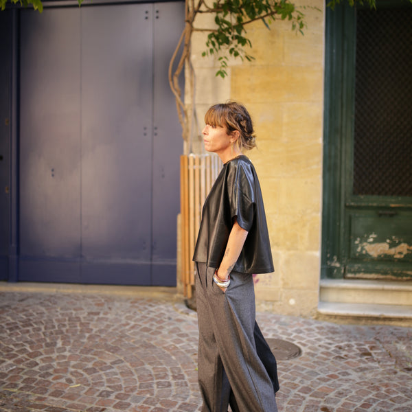 Pantalon gris Chine barrel