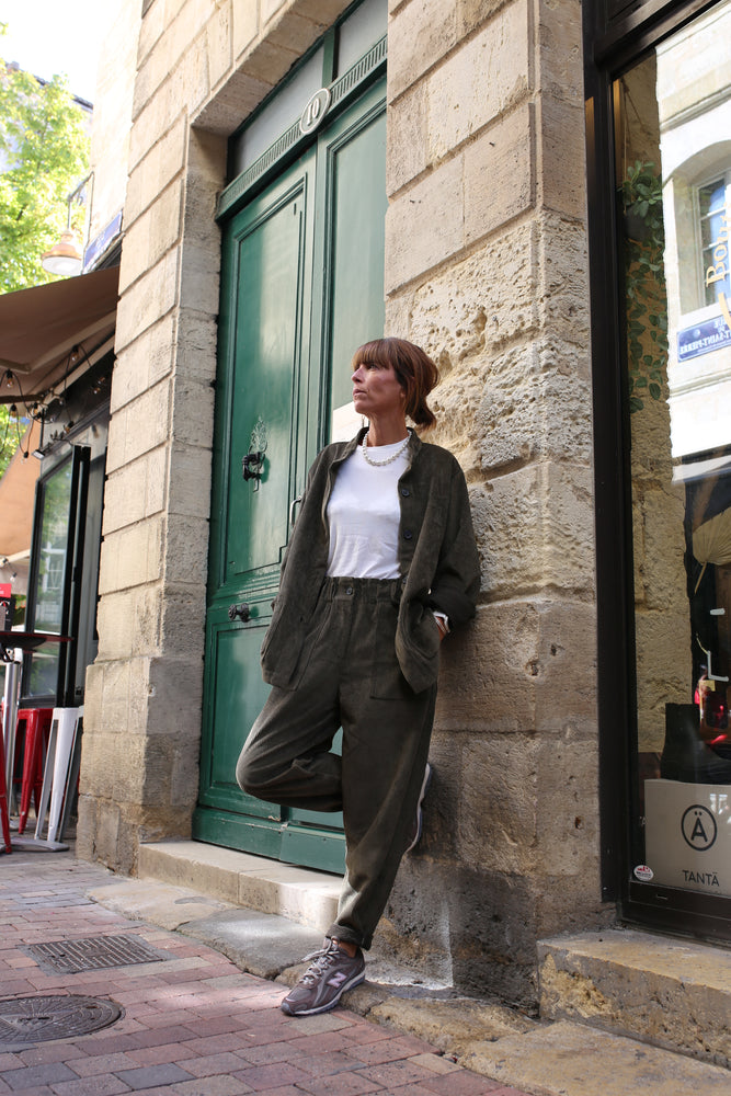 Pantalon velours kaki